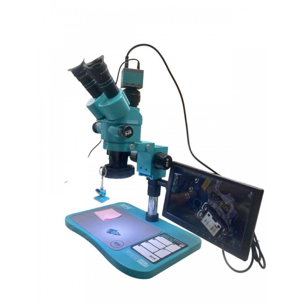 RF4 RF-7050P Pro Seri 6558x Zom 2K Trinoküler Mikroskop Kamera ve Yandan  Ekranlı Tv Aktarımlı