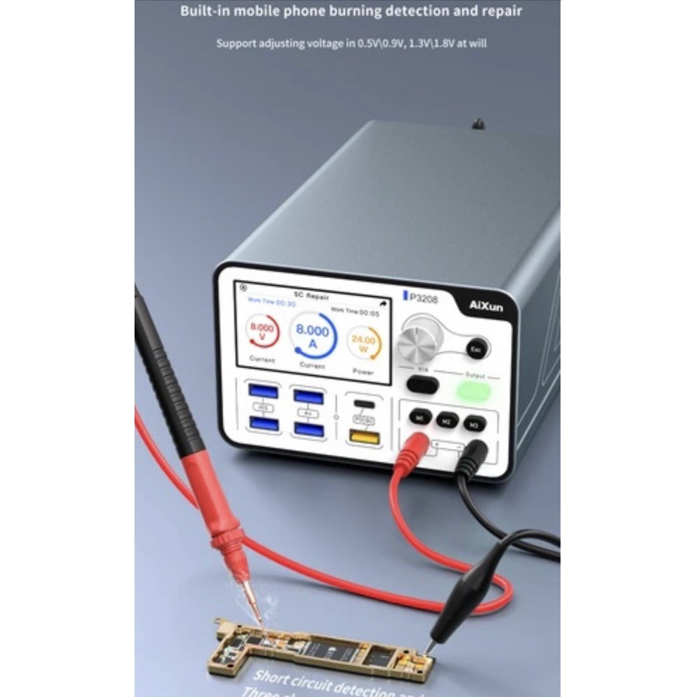 Aixun P3208 32V-8A güç kaynağı 320W akıllı gerilim ampermetre regülatörü akım kısa devre Tester iPhone 6-14 cep telefonu tamir