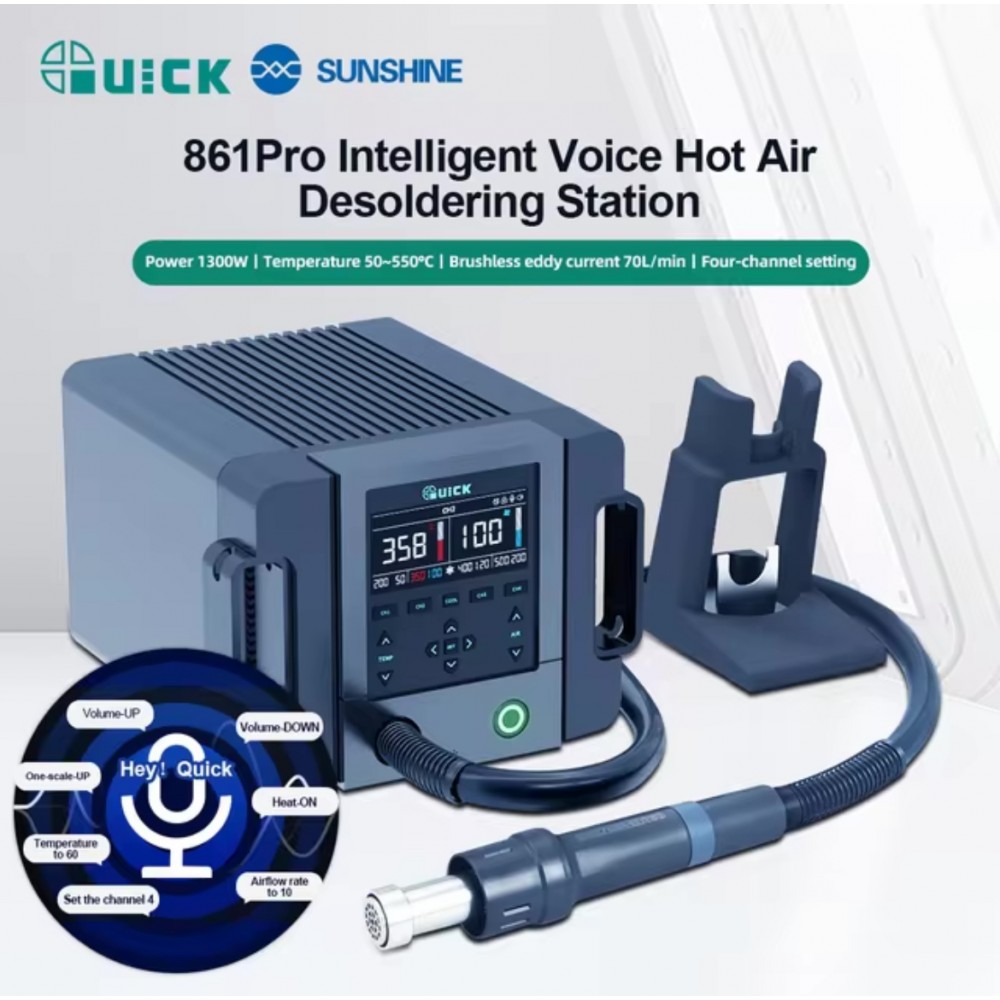Quick 861 Pro 1300w Yeni Nesil Profesyonel Sıcak Hava Üfleme Havya 