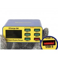 Mechanic Icharge 6m Dijital Ekran 6 USB Girişi Hızlı Şarj Cihazı